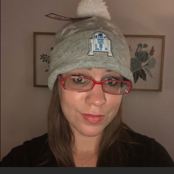 Star Wars gray pompom r2d2 beanie one size - Picture 3 of 3
